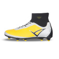 China Lieferant komfortabler Außensohle Training gelb Custom Outdoor High Top Football Schuhe Fußballstiefel im Freien